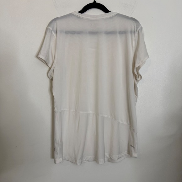 Mountain Hardwear WickQ White Striped Short Sleeve T-Shirt XL - Picture 7 of 10